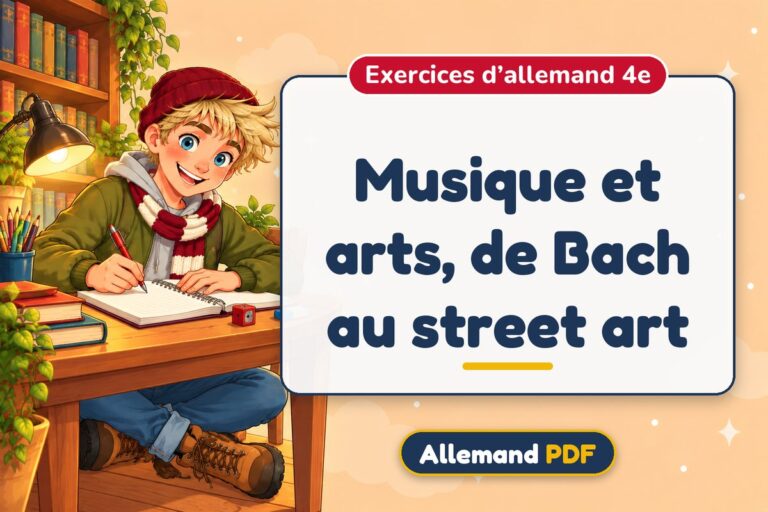 Musique et arts, de Bach au street art : exercices d’allemand 4e, illustration Allemand PDF