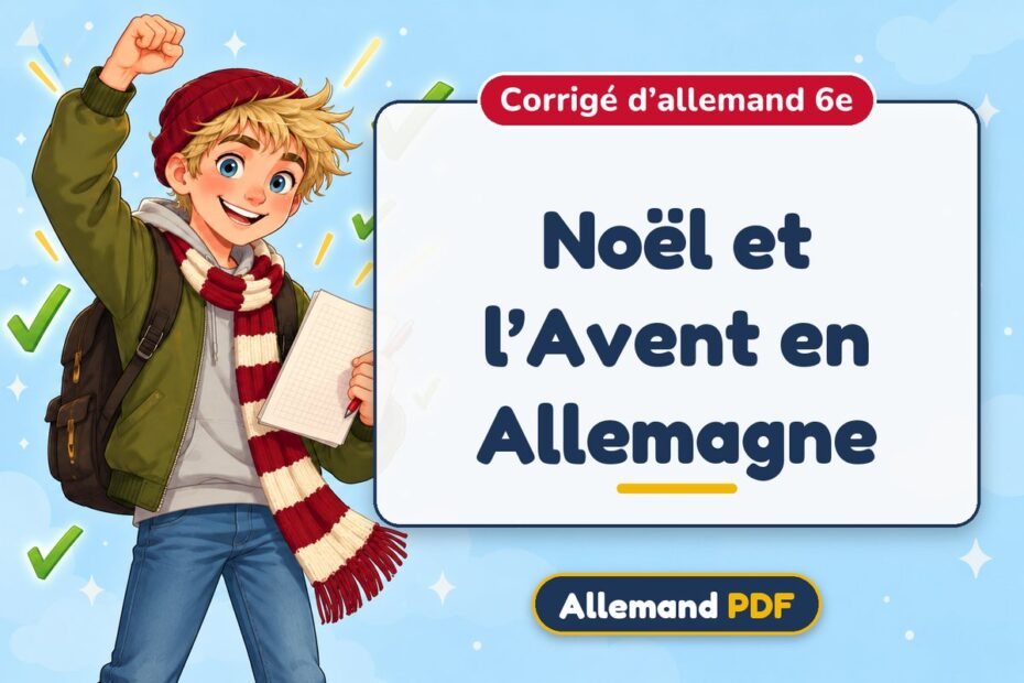 Noël et l’Avent en Allemagne : corrigé d’allemand 6e, illustration Allemand PDF