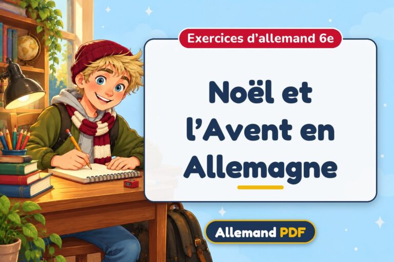 Noël et l’Avent en Allemagne : exercices d’allemand 6e, illustration Allemand PDF