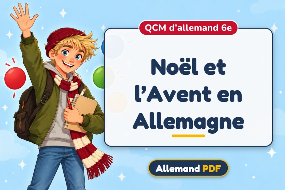 Noël et l’Avent en Allemagne : QCM d’allemand 6e, illustration Allemand PDF