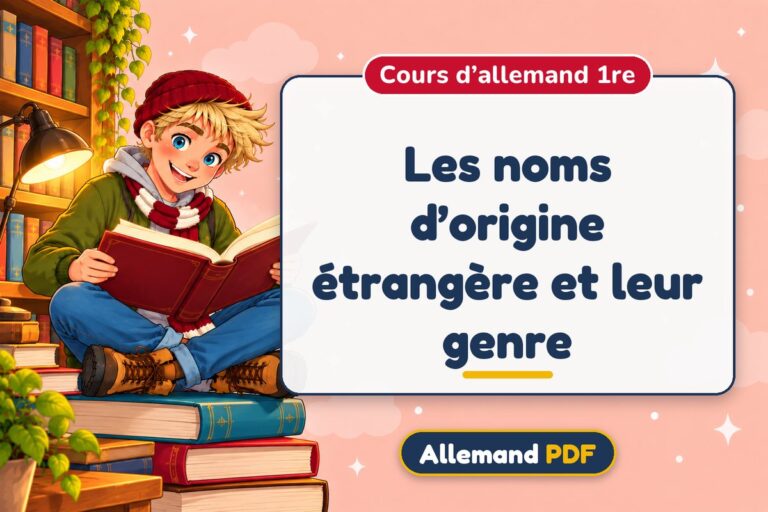 Les noms d’origine étrangère et leur genre : cours d’allemand 1re, illustration Allemand PDF