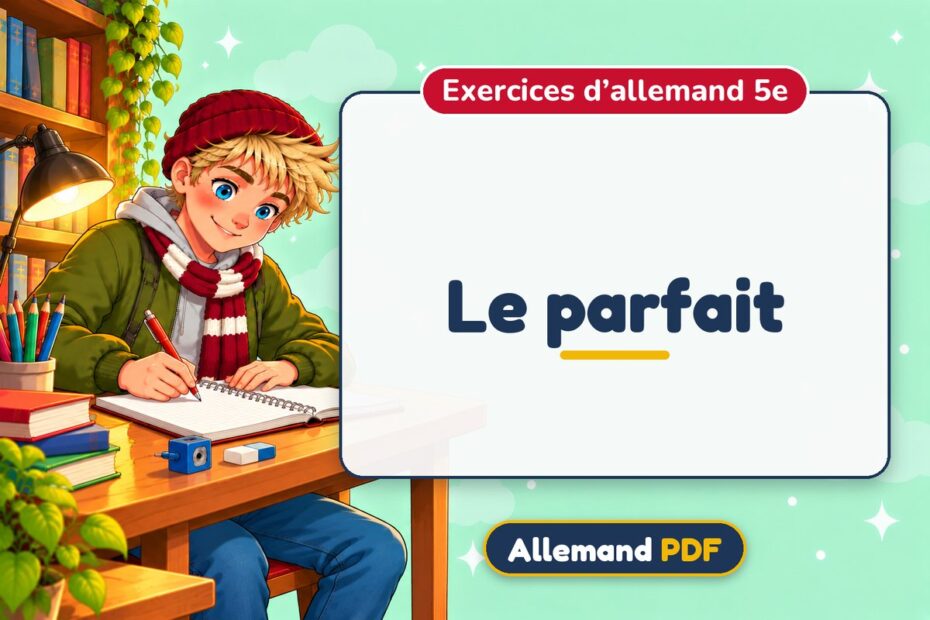 Le parfait : exercices d’allemand 5e, illustration Allemand PDF