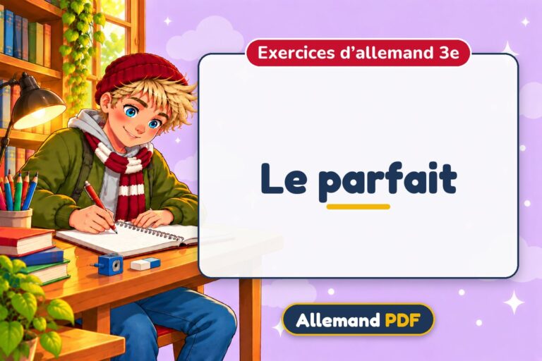 Le parfait : exercices d’allemand 3e, illustration Allemand PDF
