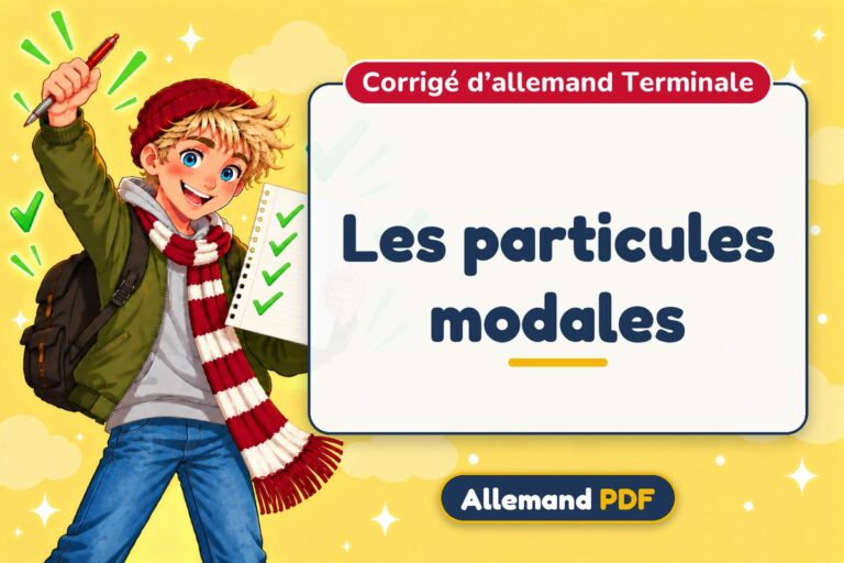 Les particules modales : corrigé d’allemand terminale, illustration Allemand PDF