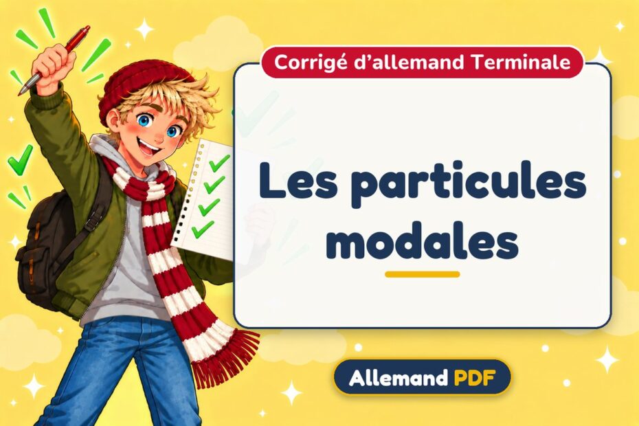 Les particules modales : corrigé d’allemand terminale, illustration Allemand PDF