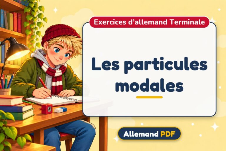Les particules modales : exercices d’allemand terminale, illustration Allemand PDF