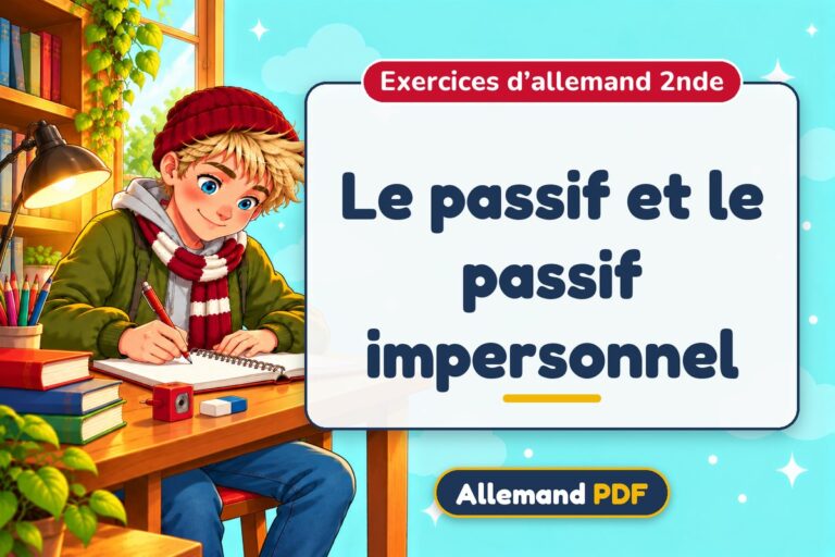Le passif et le passif impersonnel : exercices d’allemand 2nde, illustration Allemand PDF