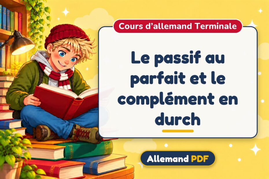Le passif au parfait et le complément en durch : cours d’allemand terminale, illustration Allemand PDF