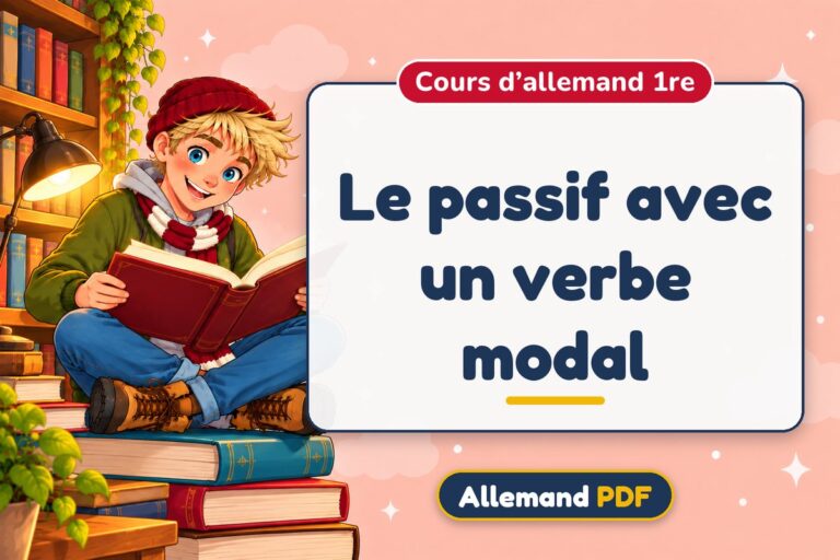 Le passif avec un verbe modal : cours d’allemand 1re, illustration Allemand PDF
