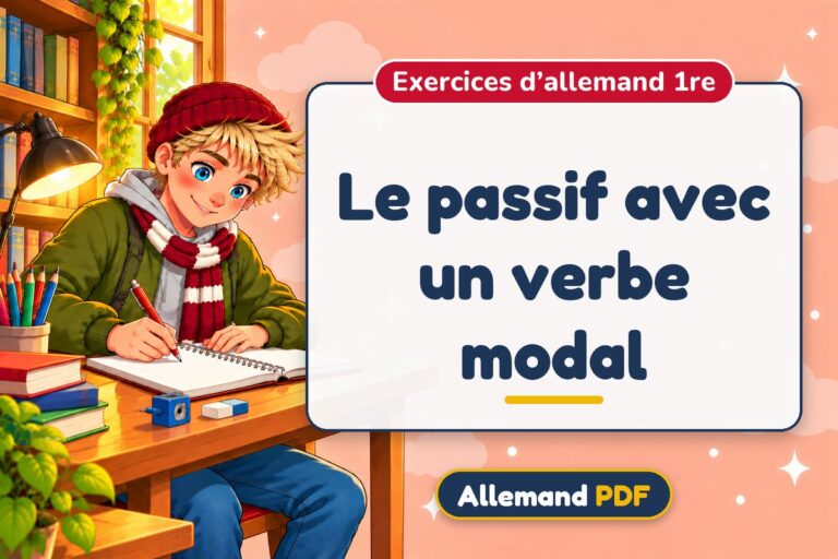 Le passif avec un verbe modal : exercices d’allemand 1re, illustration Allemand PDF