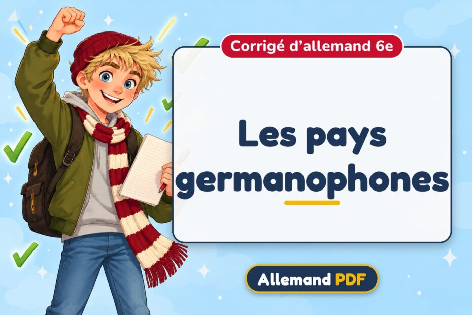 Les pays germanophones : corrigé d’allemand 6e, illustration Allemand PDF