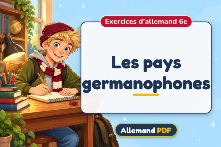 Les pays germanophones : exercices d’allemand 6e, illustration Allemand PDF