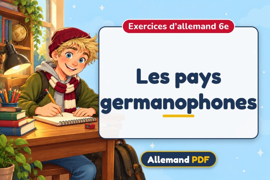 Les pays germanophones : exercices d’allemand 6e, illustration Allemand PDF