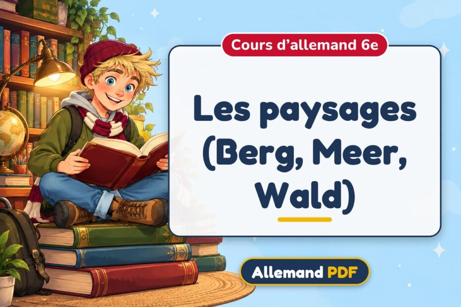 Les paysages (Berg, Meer, Wald) : cours d’allemand 6e, illustration Allemand PDF