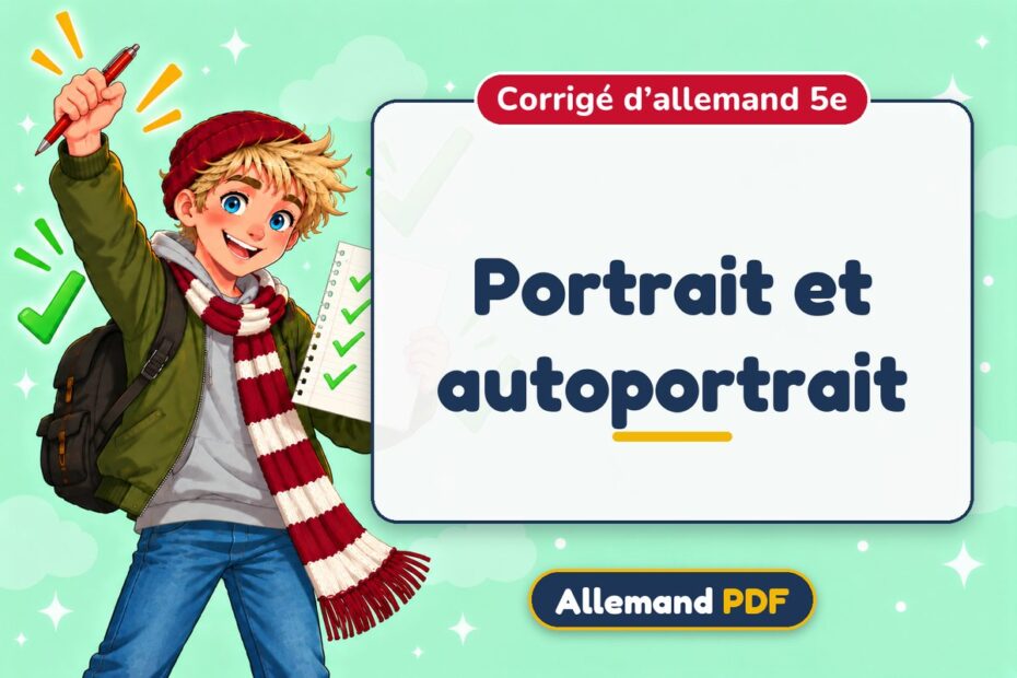 Portrait et autoportrait : corrigé d’allemand 5e, illustration Allemand PDF