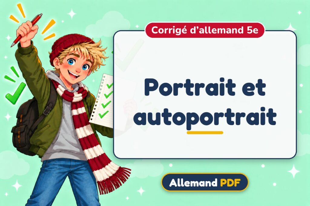 Portrait et autoportrait : corrigé d’allemand 5e, illustration Allemand PDF