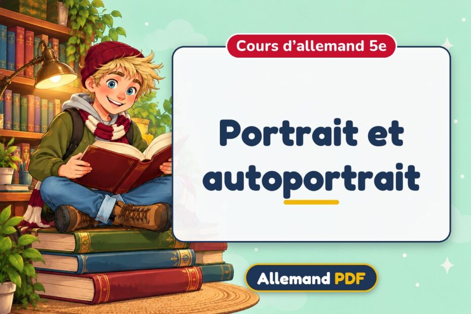 Portrait et autoportrait : cours d’allemand 5e, illustration Allemand PDF