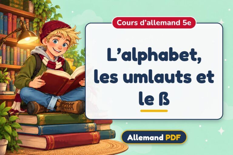 L’alphabet, les umlauts et le ß : cours d’allemand 5e, illustration Allemand PDF