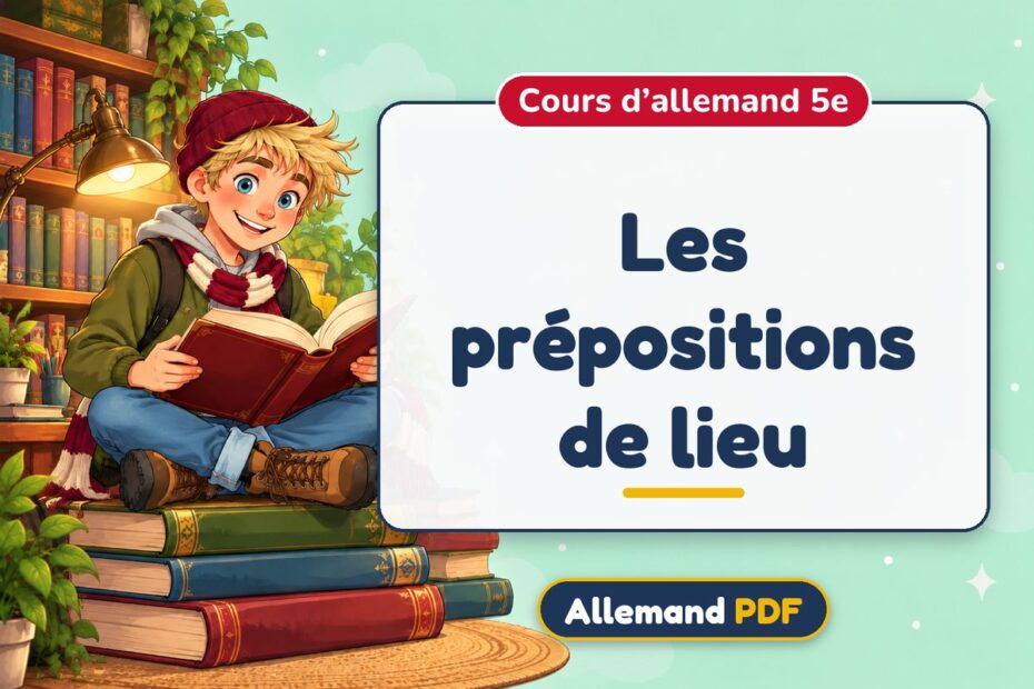 Les prépositions de lieu : cours d’allemand 5e, illustration Allemand PDF