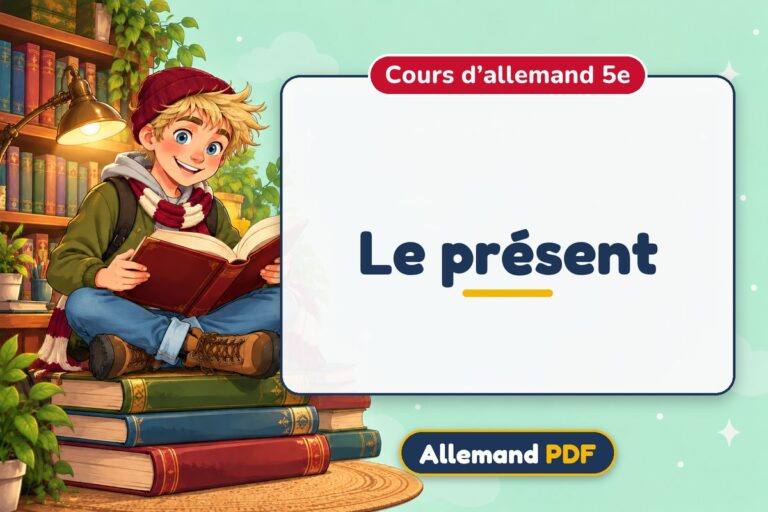 Le présent : cours d’allemand 5e, illustration Allemand PDF