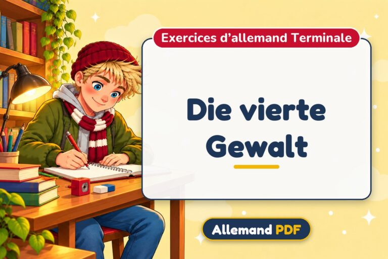 Die vierte Gewalt : exercices d’allemand terminale, illustration Allemand PDF