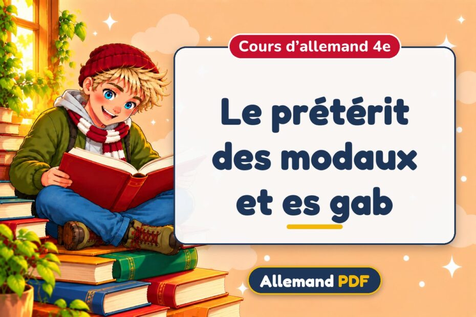 Le prétérit des modaux et es gab : cours d’allemand 4e, illustration Allemand PDF