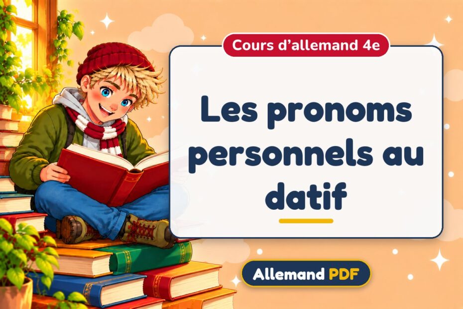 Les pronoms personnels au datif : cours d’allemand 4e, illustration Allemand PDF
