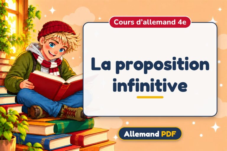 La proposition infinitive : cours d’allemand 4e, illustration Allemand PDF