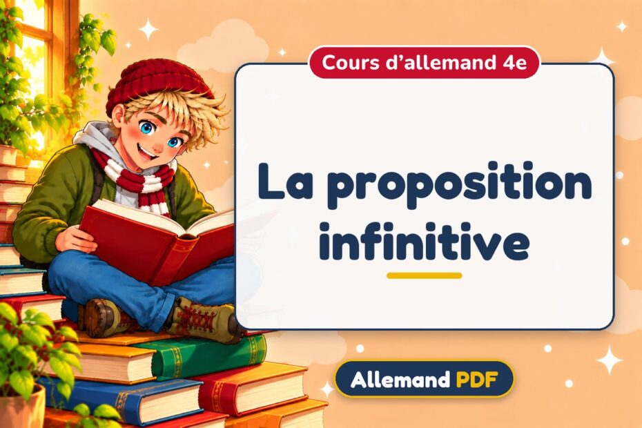 La proposition infinitive : cours d’allemand 4e, illustration Allemand PDF