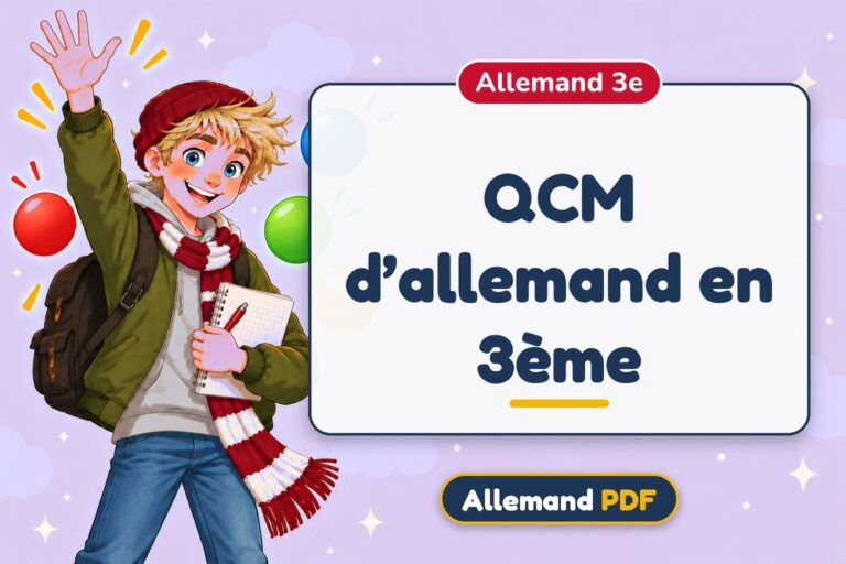 QCM d’allemand en 3e : illustration Allemand PDF
