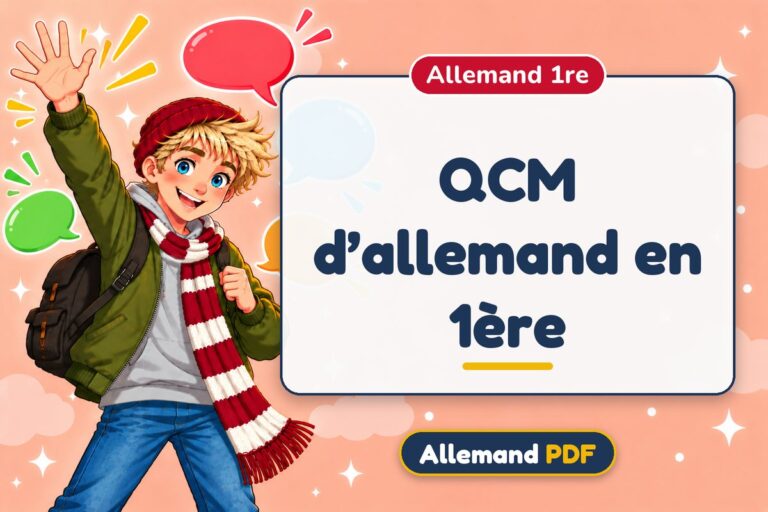 QCM d’allemand en 1ère : illustration Allemand PDF