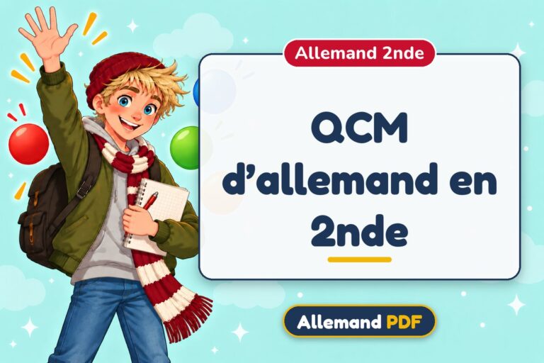 QCM d’allemand en 2nde : illustration Allemand PDF