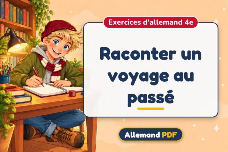 Raconter un voyage au passé : exercices d’allemand 4e, illustration Allemand PDF