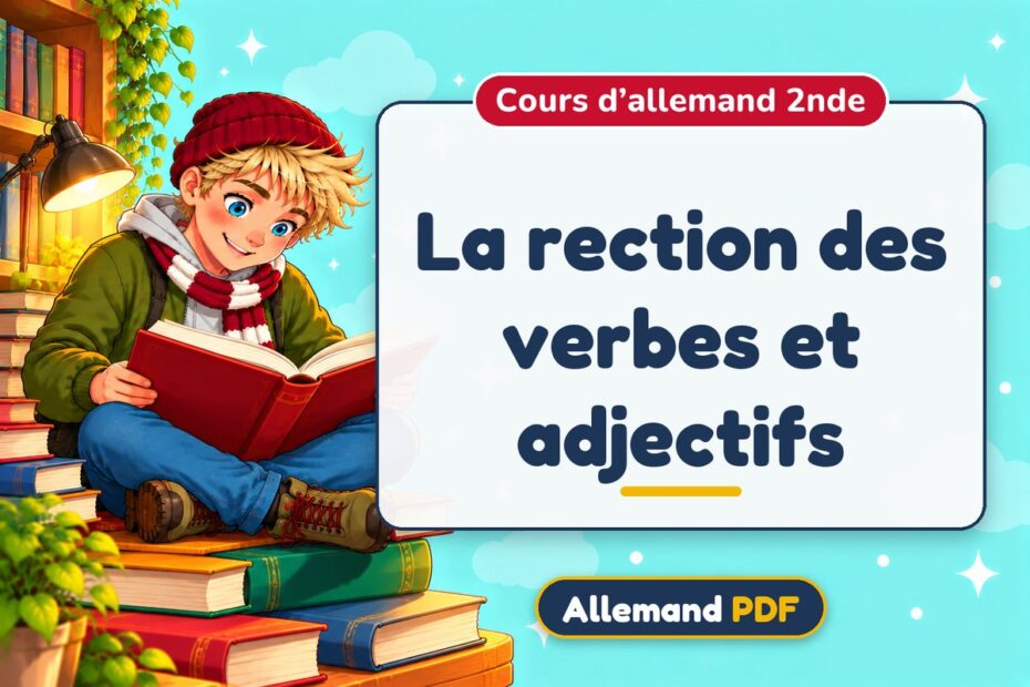 La rection des verbes et adjectifs : cours d’allemand 2nde, illustration Allemand PDF