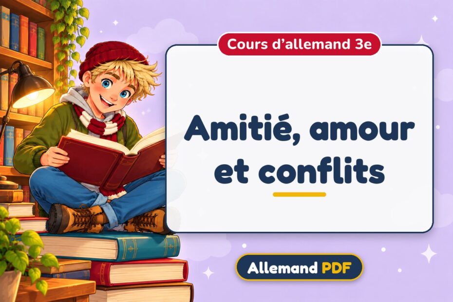 Amitié, amour et conflits : cours d’allemand 3e, illustration Allemand PDF