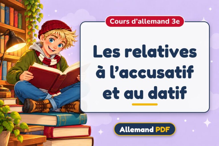 Les relatives à l’accusatif et au datif : cours d’allemand 3e, illustration Allemand PDF