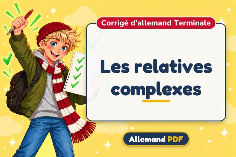 Les relatives complexes : corrigé d’allemand terminale, illustration Allemand PDF