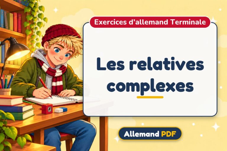 Les relatives complexes : exercices d’allemand terminale, illustration Allemand PDF
