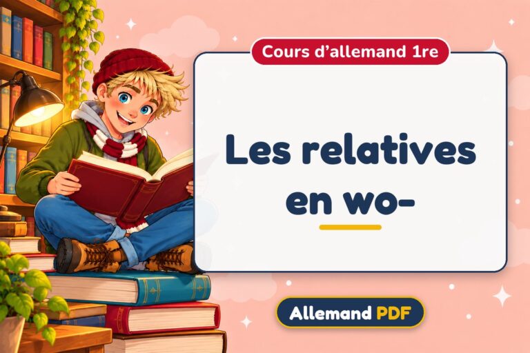 Les relatives en wo- : cours d’allemand 1re, illustration Allemand PDF