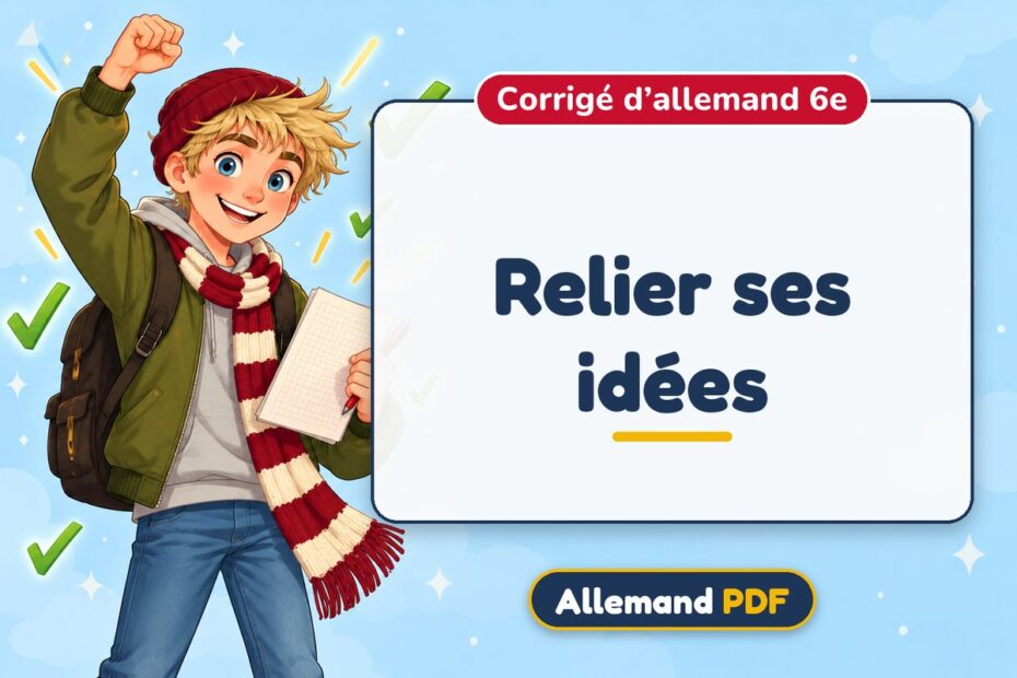 Relier ses idées : corrigé d’allemand 6e, illustration Allemand PDF