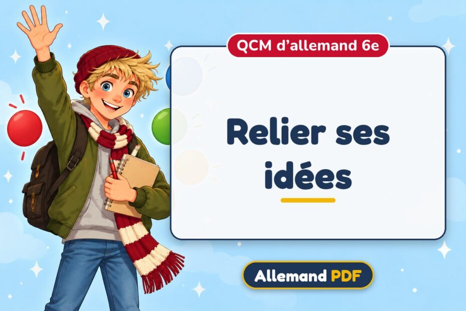 Relier ses idées : QCM d’allemand 6e, illustration Allemand PDF