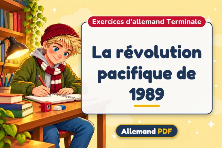 La révolution pacifique de 1989 : exercices d’allemand terminale, illustration Allemand PDF