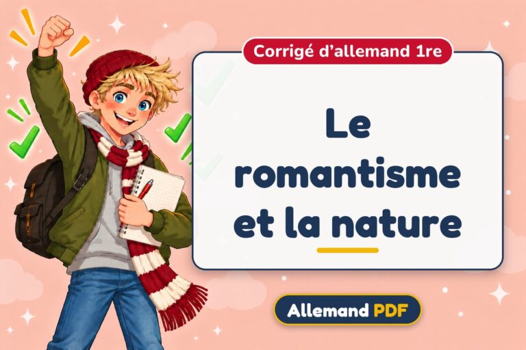 Le romantisme et la nature : corrigé d’allemand 1re, illustration Allemand PDF
