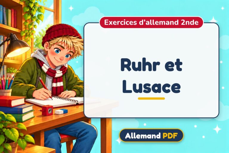 Ruhr et Lusace : exercices d’allemand 2nde, illustration Allemand PDF