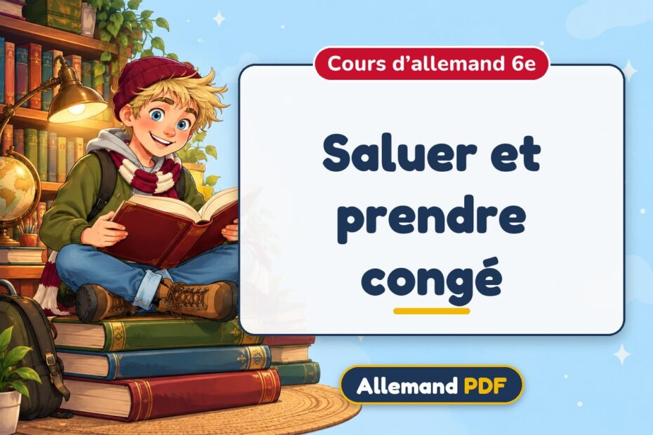 Saluer et prendre congé : cours d’allemand 6e, illustration Allemand PDF
