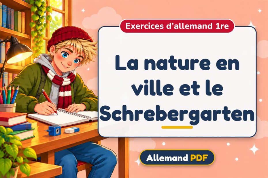 La nature en ville et le Schrebergarten : exercices d’allemand 1re, illustration Allemand PDF
