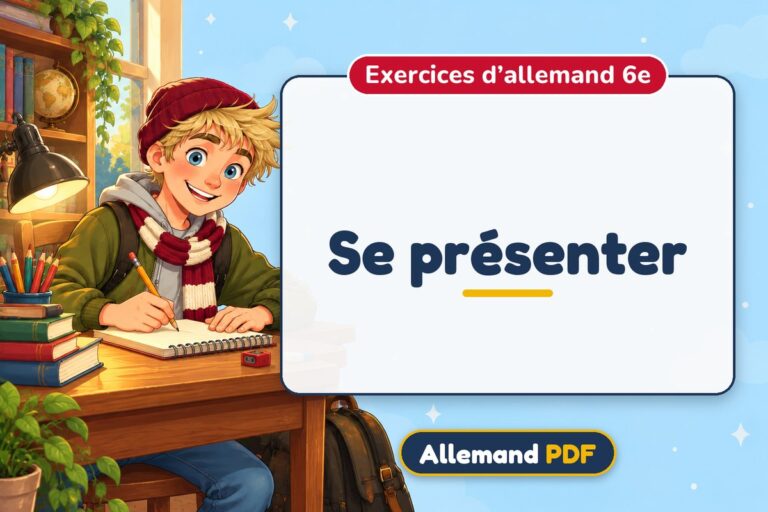 Se présenter : exercices d’allemand 6e, illustration Allemand PDF