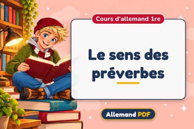 Le sens des préverbes : cours d’allemand 1re, illustration Allemand PDF
