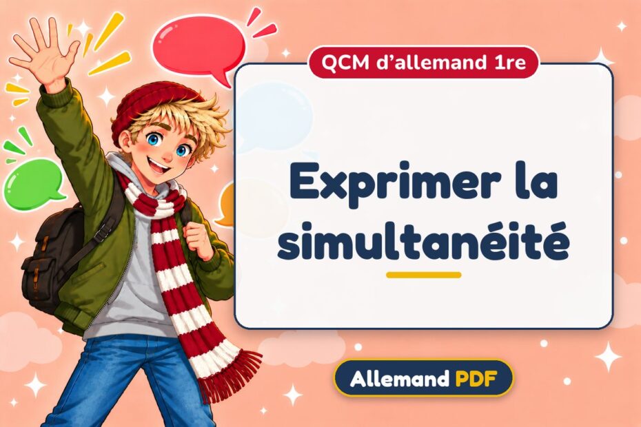 Exprimer la simultanéité : QCM d’allemand 1re, illustration Allemand PDF