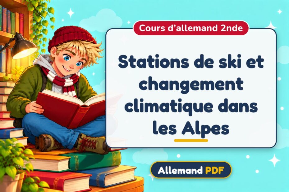 Stations de ski et changement climatique dans les Alpes : cours d’allemand 2nde, illustration Allemand PDF